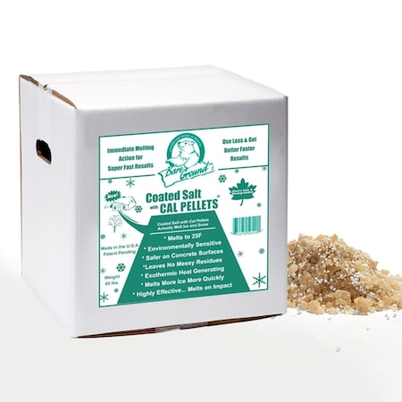 Bare Ground 40Lb Box Of  Coated Granular Ice Melt W/ Calcium Chloride Pellets BGCSCA-40